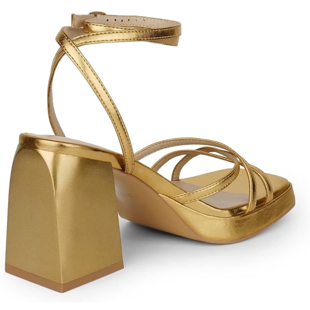 Gold Platform Heels - Picture 3 of 6